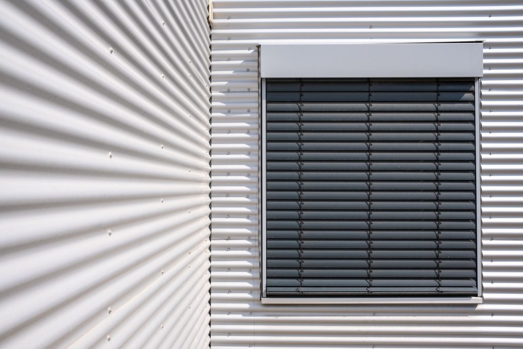 Window with closed blinds